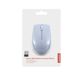 Lenovo | Compact Mouse with battery | 300 | Wireless | Frost Blue