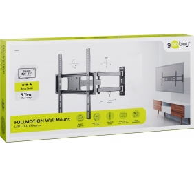 Goobay | TV Wall Mount Basic | FULLMOTION (M) | Wall mount | Black