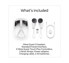 Meta Quest 3 Virtualios realybės sistema, 512GB, Balta