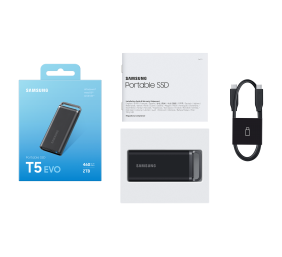 Portable SSD | T5 EVO | 2000 GB | N/A " | USB 3.2 Gen 1 | Black