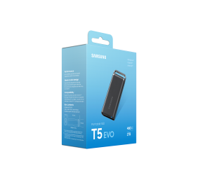 Portable SSD | T5 EVO | 2000 GB | N/A " | USB 3.2 Gen 1 | Black
