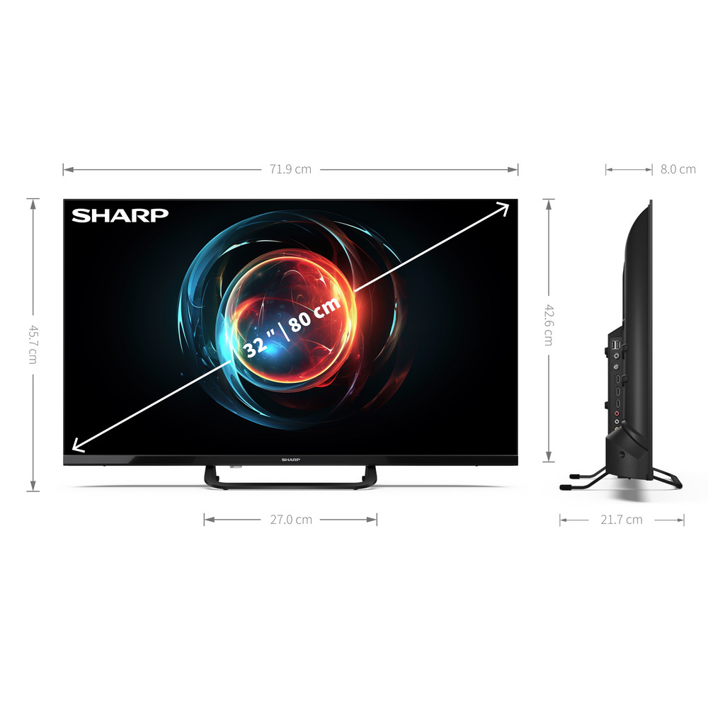 Sharp | 32FH8E | 32" (81cm) | Smart TV | Android 11 | FHD | Black
