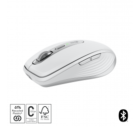 Belaidė pelė Logitech MX Anywhere 3S - RF Wireless + Bluetooth, Laser, 8000 DPI, Pale Grey (White)