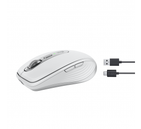 Belaidė pelė Logitech MX Anywhere 3S - RF Wireless + Bluetooth, Laser, 8000 DPI, Pale Grey (White)