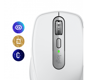 Belaidė pelė Logitech MX Anywhere 3S - RF Wireless + Bluetooth, Laser, 8000 DPI, Pale Grey (White)