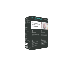 Belaidė pelė Logitech MX Anywhere 3S - RF Wireless + Bluetooth, Laser, 8000 DPI, Rose