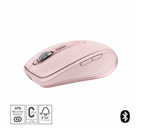 Belaidė pelė Logitech MX Anywhere 3S - RF Wireless + Bluetooth, Laser, 8000 DPI, Rose