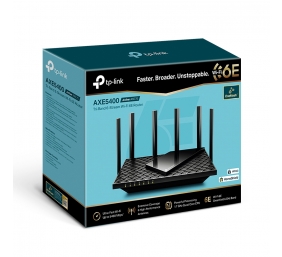 AXE5400 Tri-Band Gigabit Wi-Fi 6E Router | Archer AXE75 | 802.11ax | 10/100/1000 Mbit/s | Ethernet LAN (RJ-45) ports 4 | Mesh Support Yes | MU-MiMO No | No mobile broadband | Antenna type External | 1