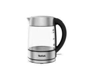 TEFAL | Kettle | KI772D | Electric | 2400 W | 1.7 L | Glass | 360° rotational base | Stainless Steel/Black