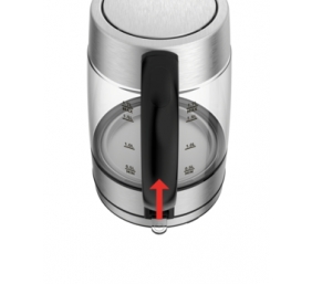 TEFAL | Kettle | KI772D | Electric | 2400 W | 1.7 L | Glass | 360° rotational base | Stainless Steel/Black