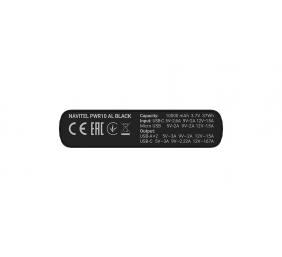 Navitel | USB-A, USB-C | PWR10 AL BLACK | Portable Charger | Lithium-ion