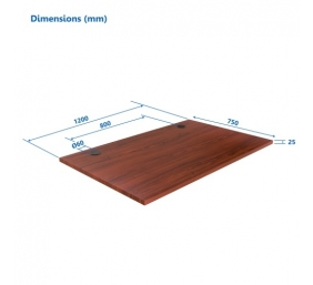 Ecost prekė po grąžinimo, Stalviršis (LMDP) Up Up, tamsaus riešuto 1200x750mm