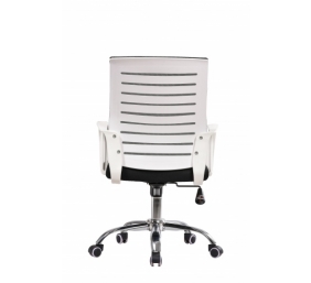 Ecost prekė po grąžinimo, Biuro kėdė TWIST su fiksuotais porankiais, balta/juoda