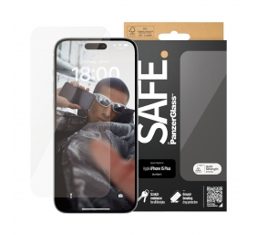 PanzerGlass | SAFE | Screen protector | Apple | iPhone 15 PLUS | Glass | Clear | Ultra-Wide Fit