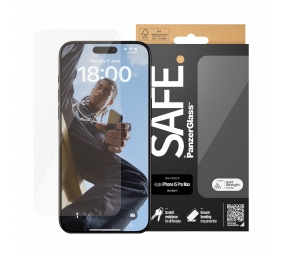 PanzerGlass | SAFE | Screen protector | Apple | Iphone15 PRO MAX | Glass | Clear | Ultra-Wide Fit