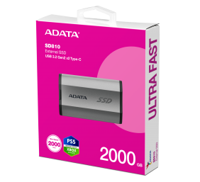 ADATA External SSD SD810 2TB Silver grey