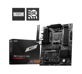 MSI | PRO B650-S WIFI | Processor family AMD | Processor socket AM5 | DDR5 | Supported hard disk drive interfaces SATA, M.2 | Number of SATA connectors 4