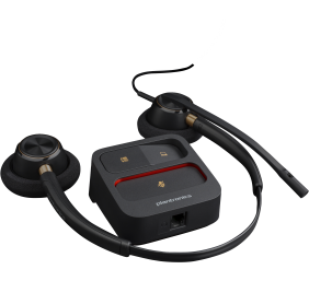 POLY EncorePro HW520 Binaural Laidinės ausinės, USB-A, Juoda