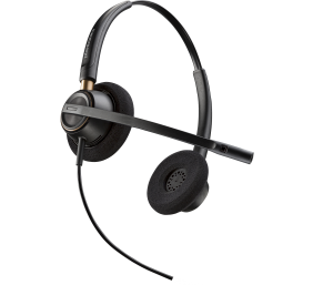 POLY EncorePro HW520 Binaural Laidinės ausinės, USB-A, Juoda