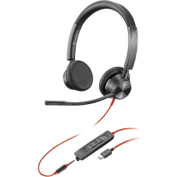 POLY Blackwire 3325 Laidinės ausinės, USB-C, Juoda