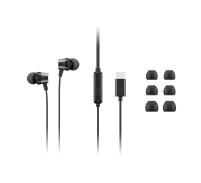Lenovo | USB-C Wired In-Ear Headphones (with inline control) | 4XD1J77351 | Wired | Black
