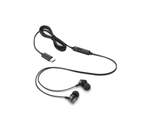 Lenovo | USB-C Wired In-Ear Headphones (with inline control) | Wired | Black