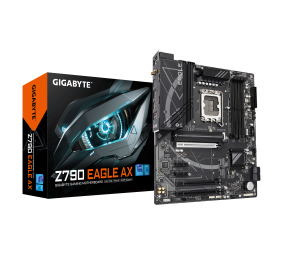 Gigabyte Z790 EAGLE AX | Processor family Intel | Processor socket LGA1700 | DDR5 DIMM | Supported hard disk drive interfaces SATA, M.2 | Number of SATA connectors 4