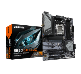 Gigabyte | B650 EAGLE AX | Processor family AMD | Processor socket AM5 | DDR5 | Supported hard disk drive interfaces M.2, SATA | Number of SATA connectors 4