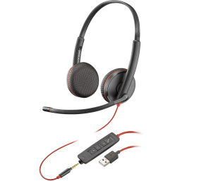 POLY Blackwire 3225 Stereo Laidinės ausinės, USB-A, Juoda