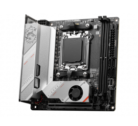 MSI | MPG B650I EDGE WIFI | Processor family AMD | Processor socket AM5 | DDR5 DIMM | Memory slots 2 | Supported hard disk drive interfaces 	SATA, M.2 | Number of SATA connectors 4 | Chipset AMD B650 | Mini-ITX