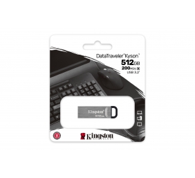 Kingston | USB Flash Drive | DataTraveler Kyson | 512 GB | Type-A USB 3.2 Gen 1 | Silver