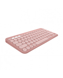 Logitech Pebble Keys 2 K380s Belaidė klaviatūra, RF Wireless+Bluetooth, US INT, Tonal Rose