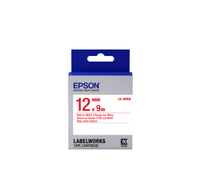 Epson LK-4WRN (C53S654011) Label Cartridge Standard, Red on White 12mm (9m)