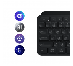 Logitech MX Keys S Combo Belaidė klaviatūra ir pelė + Atrama riešui, Graphite