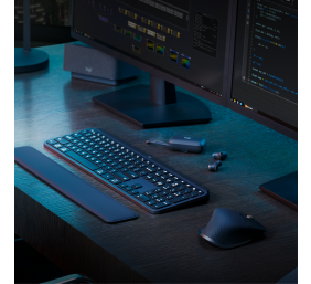Logitech MX Keys S Combo Belaidė klaviatūra ir pelė + Atrama riešui, Graphite