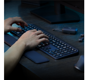 Logitech MX Keys S Combo Belaidė klaviatūra ir pelė + Atrama riešui, Graphite