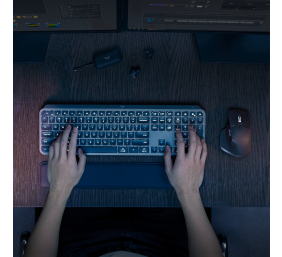 Logitech MX Keys S Combo Belaidė klaviatūra ir pelė + Atrama riešui, Graphite