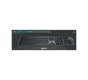 Logitech MX Keys S Combo Belaidė klaviatūra ir pelė + Atrama riešui, Graphite