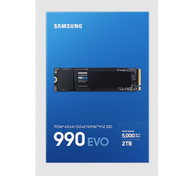 Samsung | 990 EVO | 2000 GB | SSD form factor M.2 2280 | Solid-state drive interface NVMe | Read speed 5000 MB/s | Write speed 4200 MB/s