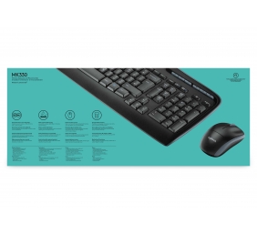 Logitech MK330 Combo Belaidė klaviatūra + pelė, US INT, Juoda