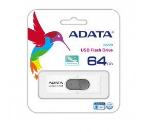 ADATA | UV220 | 64 GB | USB 2.0 | White/Gray