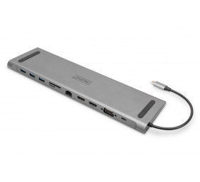 Digitus | 11-Port USB-C Dock, Grey | DA-70898 | VGA (D-Sub) ports quantity 1 | HDMI ports quantity 2
