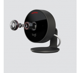 Logitech Circle View Camera Laidinė vaizdo stebėjimo kamera, FHD 1080p, 180°, Wi-Fi, Juoda