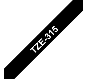 Brother TZE315 (TZe-315) Laminuotos ženklinimo juostos kasetė P-touch, White on Black 6mm, 8m