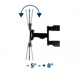Gembird | Wall mount | WM-55ST-01 | Tilt, swivel, rotate | 32-55 " | Maximum weight (capacity) 32 kg | Black