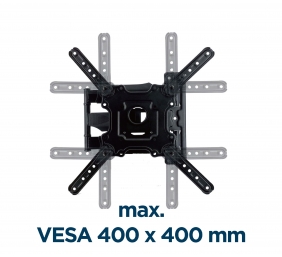 Gembird | Wall mount | WM-55ST-01 | Tilt, swivel, rotate | 32-55 " | Maximum weight (capacity) 32 kg | Black