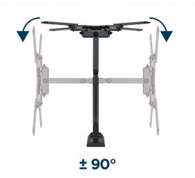 Gembird | Wall mount | WM-55ST-01 | Tilt, swivel, rotate | 32-55 " | Maximum weight (capacity) 32 kg | Black