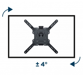 Gembird | Wall mount | WM-55ST-01 | Tilt, swivel, rotate | 32-55 " | Maximum weight (capacity) 32 kg | Black