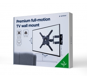 Gembird | Wall mount | WM-55ST-01 | Tilt, swivel, rotate | 32-55 " | Maximum weight (capacity) 32 kg | Black