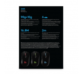 Logitech G403 HERO Laidinė žaidimų pelė, USB Type-A, 25600 DPI, Juoda